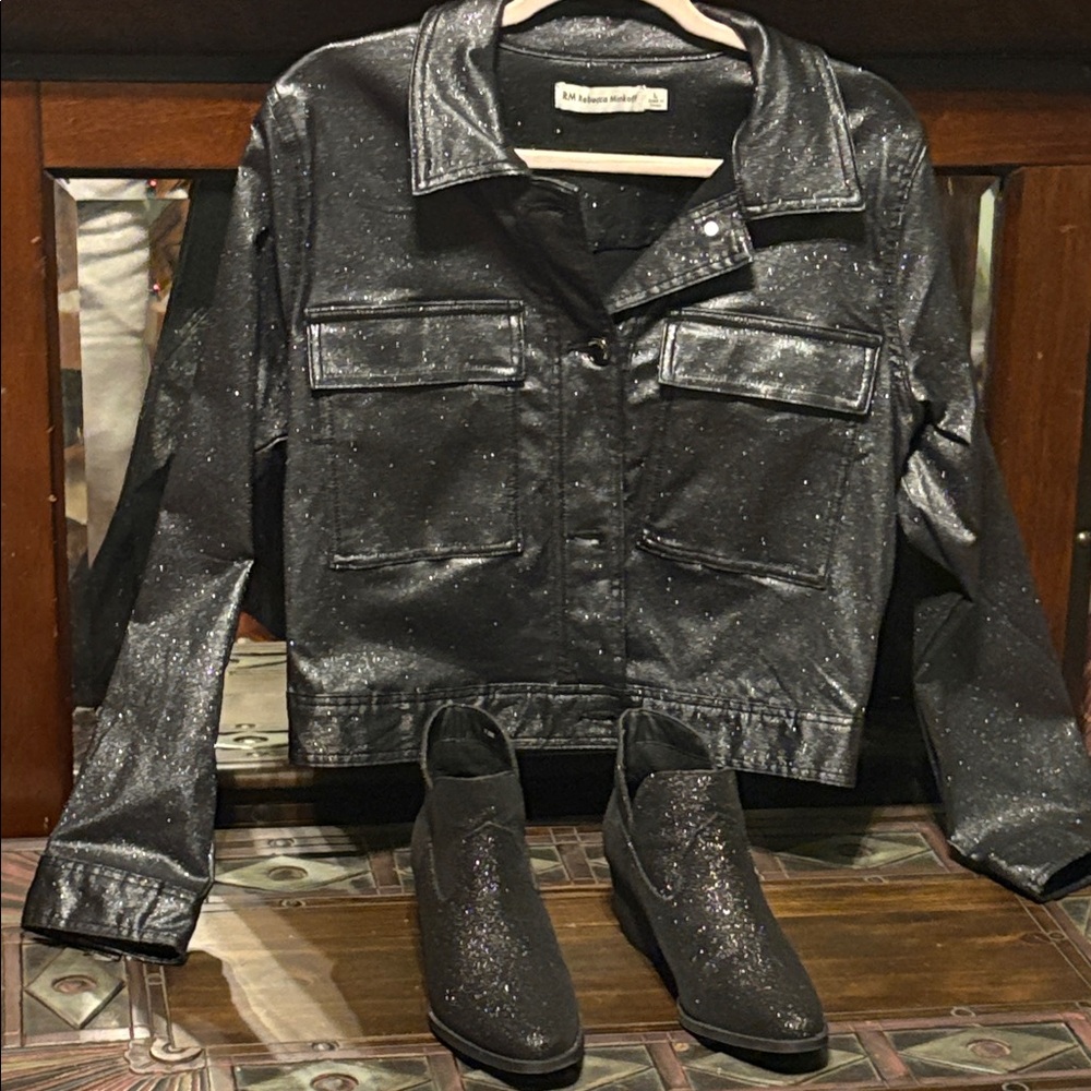 Black Glitter Women's Jacket